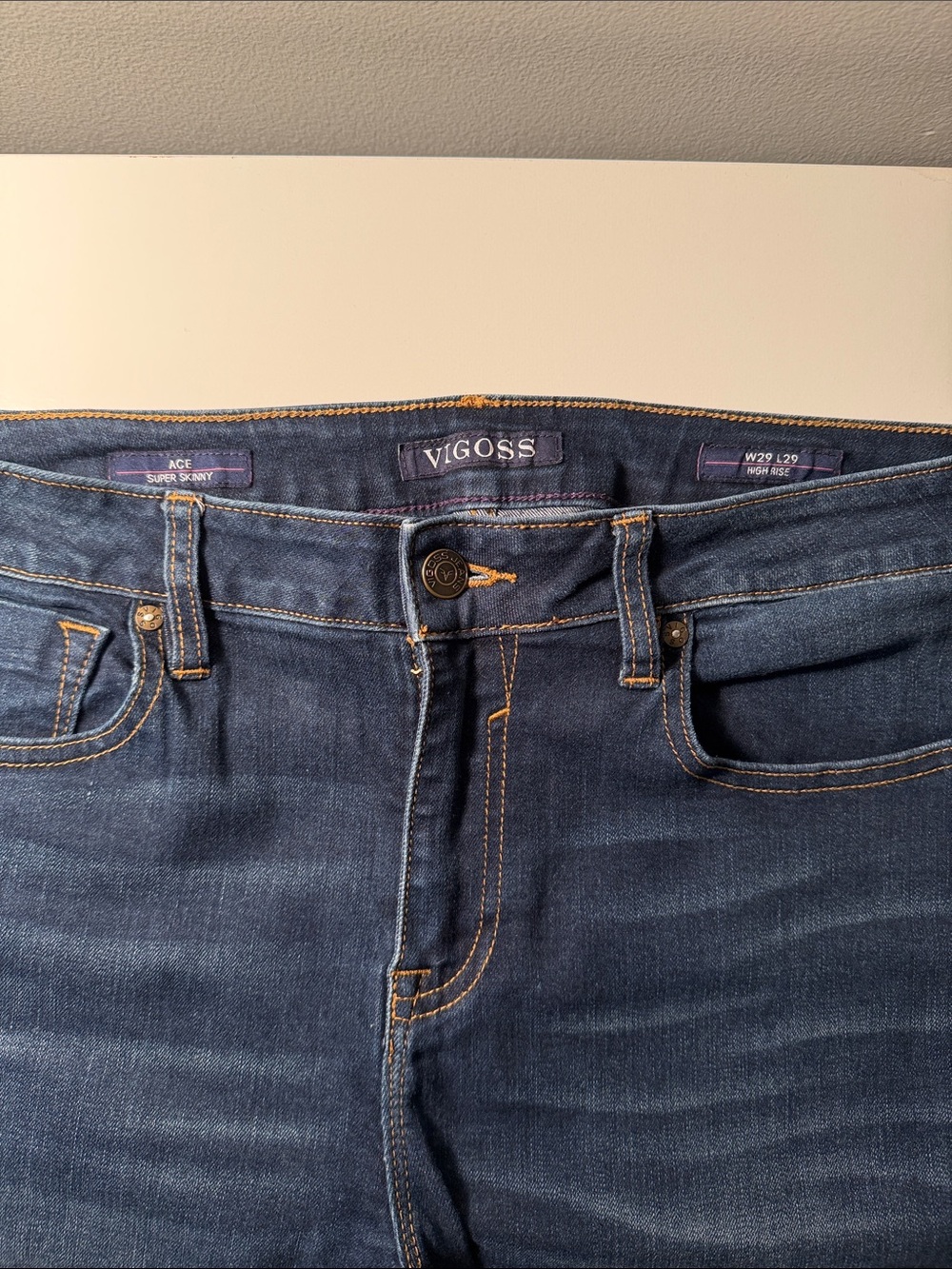 Vigoss Women's Dark Blue Super Skinny Jeans